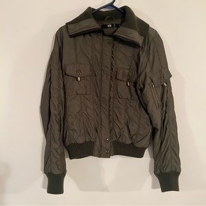 BEDO Army Green Full Zip Jacket Women Size L